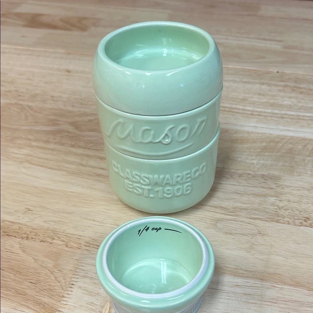 Mint Mason Jar Measuring Cups